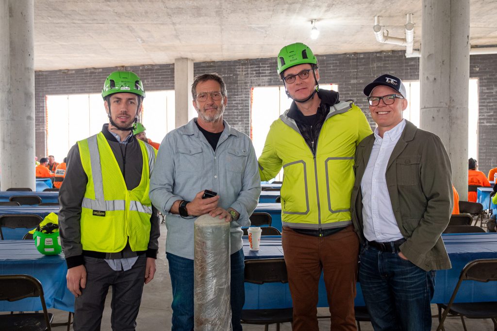 (From left) Mike Moceri, Jeff Bernstein, Thomas Roszak, and Brian Carley pose for photo.